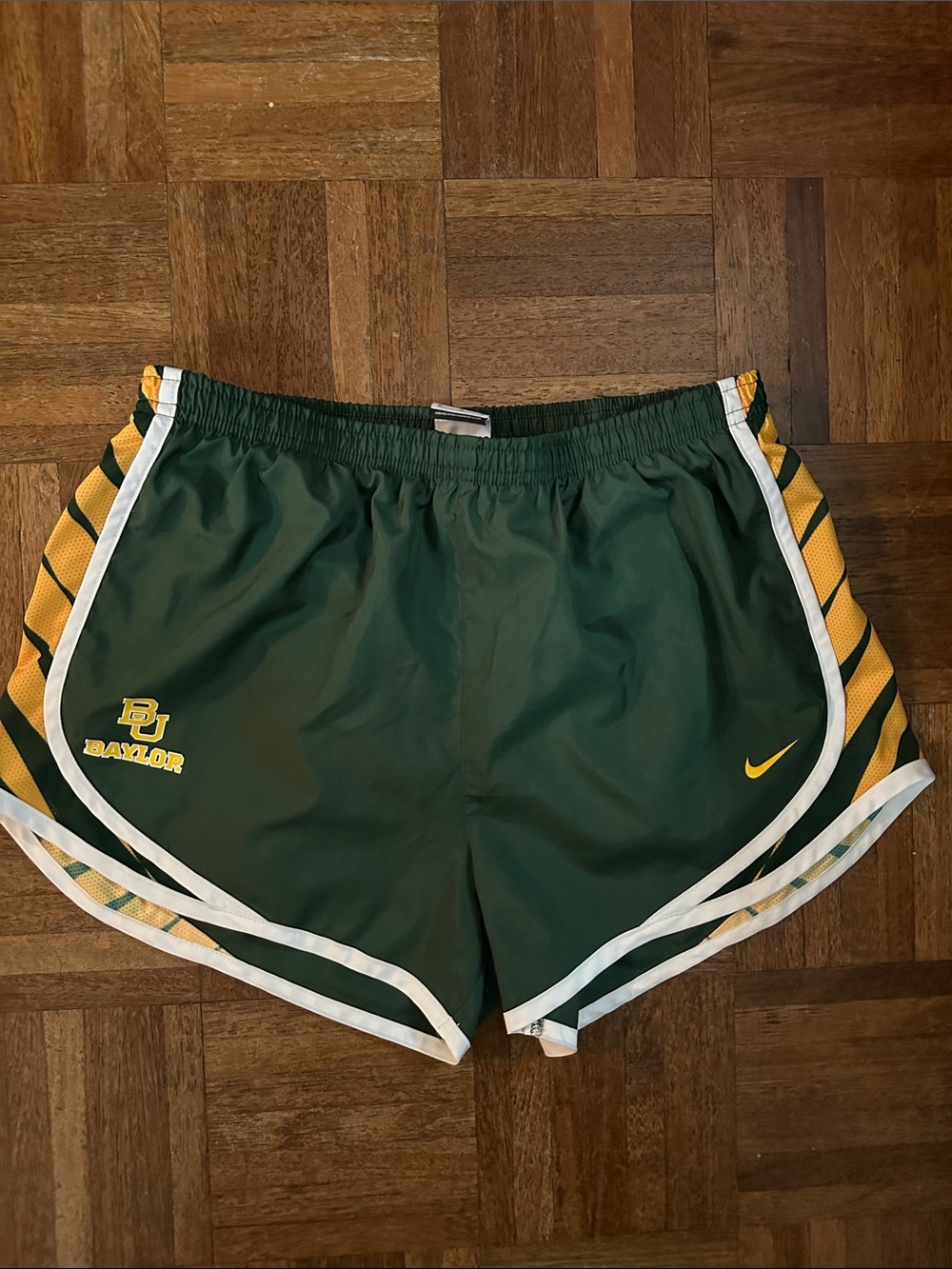 Nike Baylor Bears Dri-FIT Running Shorts Women’s M Green Gold NCAA 2011